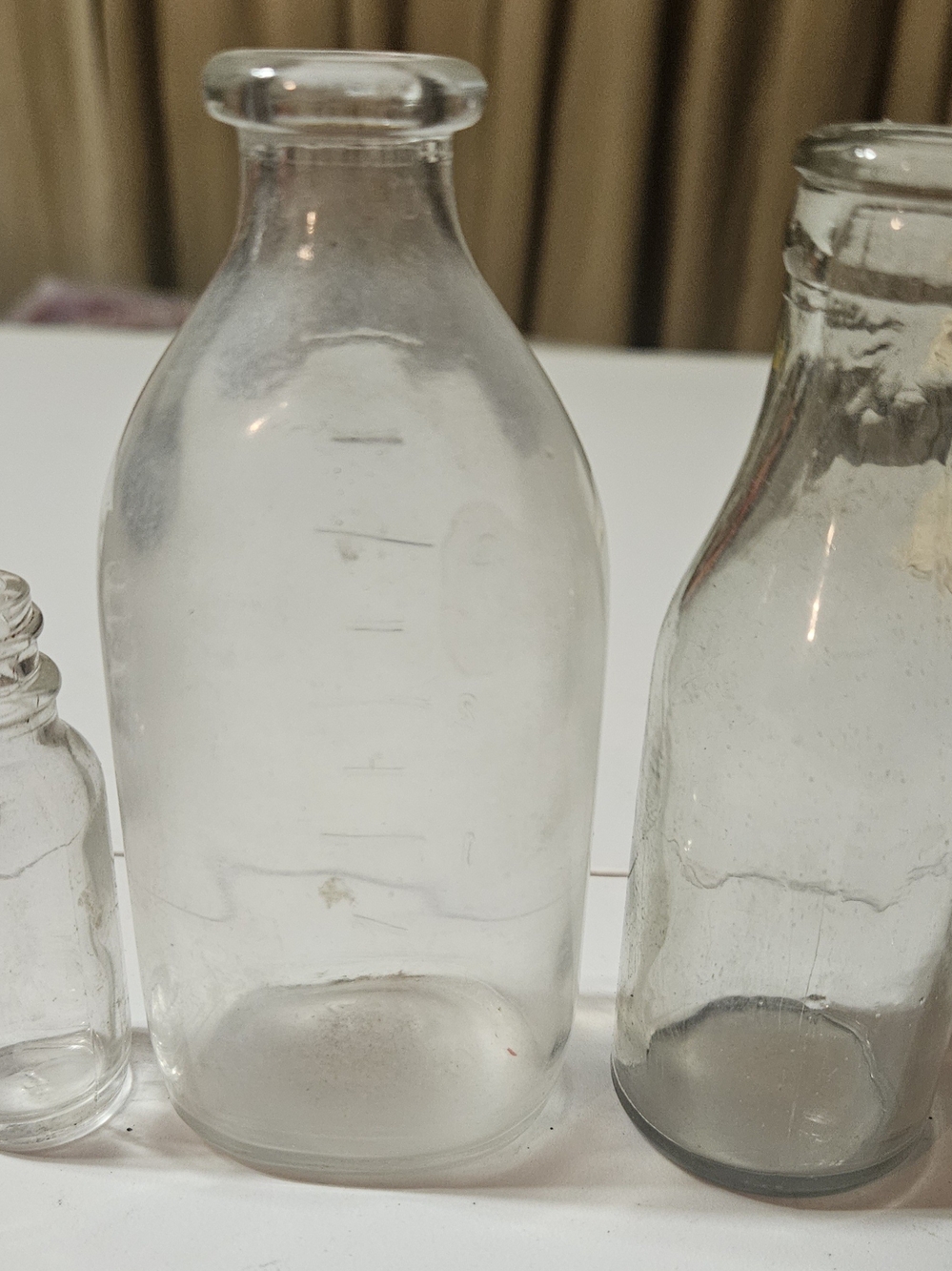 Vintage Clear Glass Bottles